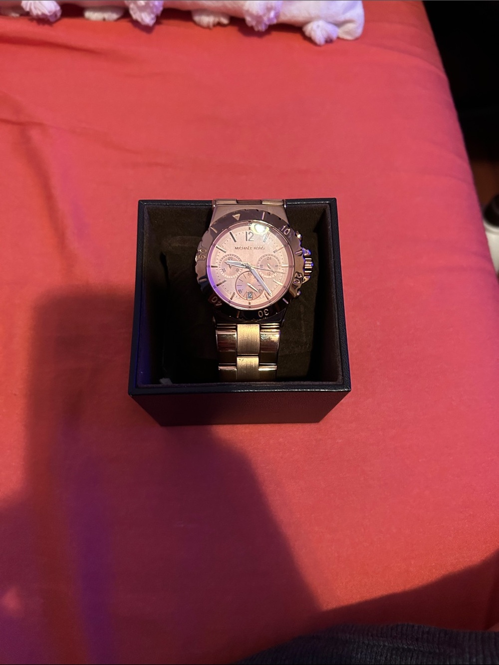 Michael Kors Rose Gold-Tone Chronograph Bracelet Watch
